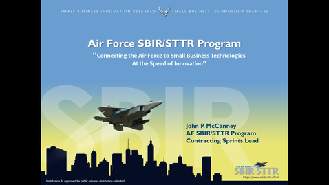 Thumbnail for entry SBIR/STTR Online Workshop December 2020