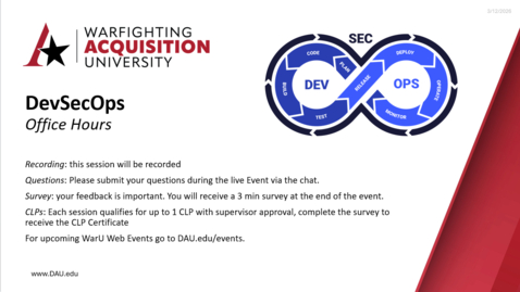 Thumbnail for DevSecOps Open Office Hour
