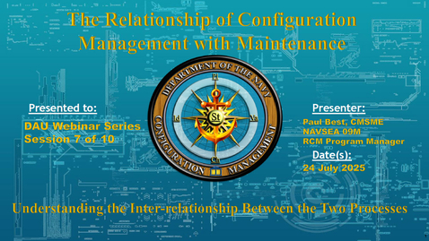 Thumbnail for DoN CM: The Relationship of CM with Maintenance