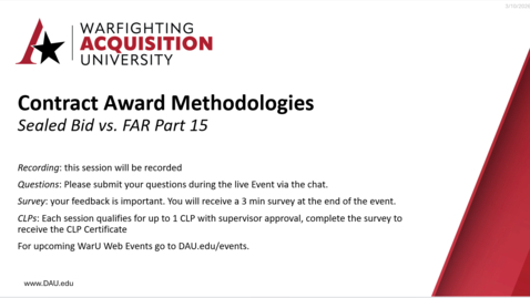 Thumbnail for Contract Award Methodologies: Sealed Bid vs. FAR Part 15