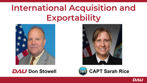Thumbnail for Day 1 Session 3: International Acquisition and Exportability