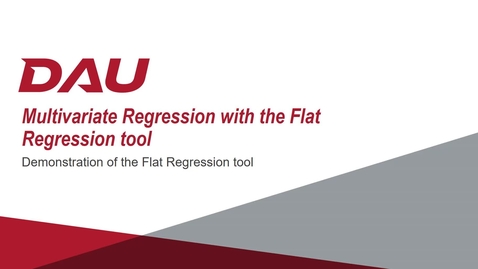 Thumbnail for How to use the flat multivariate tool