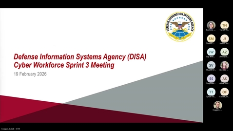 Thumbnail for DISA 8140 O&amp;M Project Weekly Meeting: Sprint 3 Continued (2/19/2026)