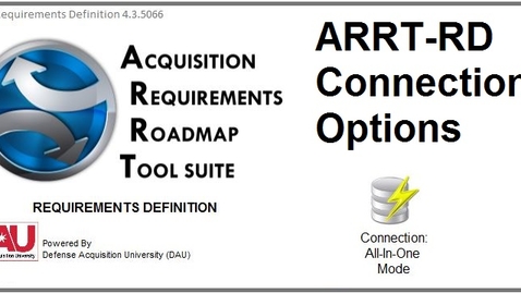 Thumbnail for entry ARRT-RD Connections Options