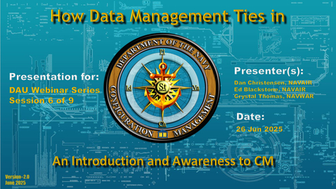 Thumbnail for DoN CM: How Data Management Ties In