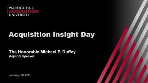 Thumbnail for USW(A&amp;S) Keynote on Acquisition Transformation