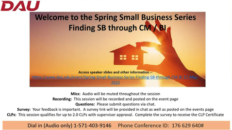 Thumbnail for entry Small Business Series - Finding SB through CM / BI 