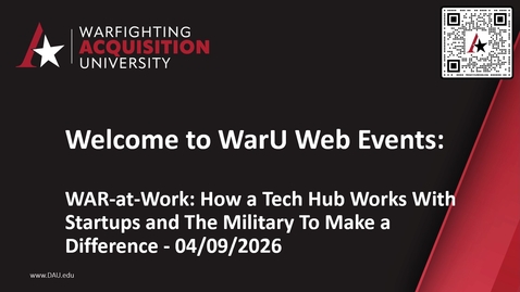 Thumbnail for WAR-at-Work How a Tech Hub Works With Startups and The Military To Make a Difference