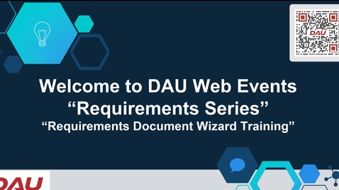 Thumbnail for Requirements Document Wizard Training Session