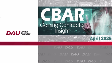 Thumbnail for CBAR - Gaining Contractor Insight - April 2025