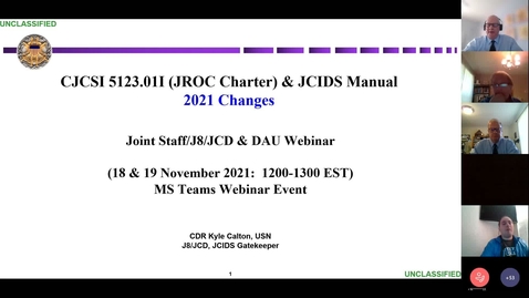 Thumbnail for entry 2021 JCIDS Manual &amp; CJCSI 5123.01I Changes- 19 Nov 2021