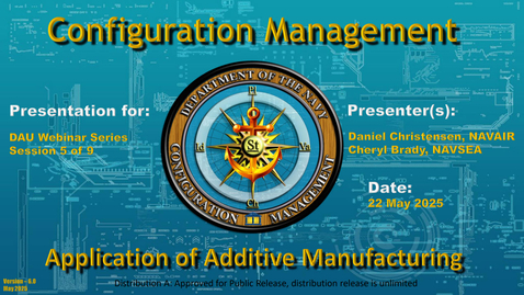 Thumbnail for DoN CM: Application for Additive Manufacturing
