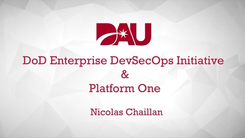Thumbnail for Nicolas Chaillan Presents DevSecOps for DoD (DSOD)
