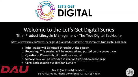 Thumbnail for entry Let’s Get Digital: Product Lifecycle Management - The True Digital Backbone
