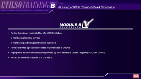 Thumbnail for Module B Army Utilities Services Acquisition and Sales Specialist Program