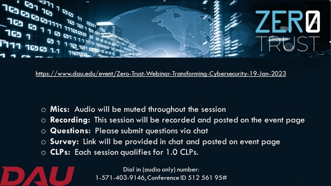 Thumbnail for entry Zero Trust Webinar - Transforming Cybersecurity - 20230119 - final