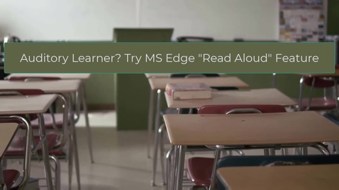 Thumbnail for entry MS Edge Read Aloud