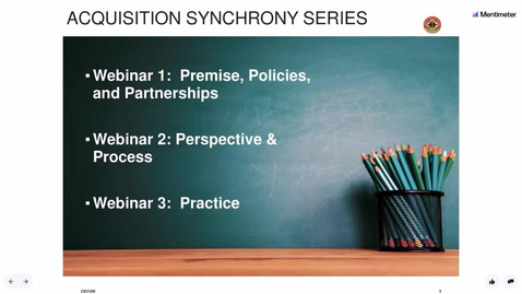 Thumbnail for Acquisition Synchrony:  Don’t Forget the Cost!  Practice  (Part 3)