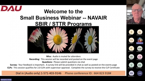 Thumbnail for Small Business Webinar -- NAVAIR SBIR  STTR Programs-20241024 