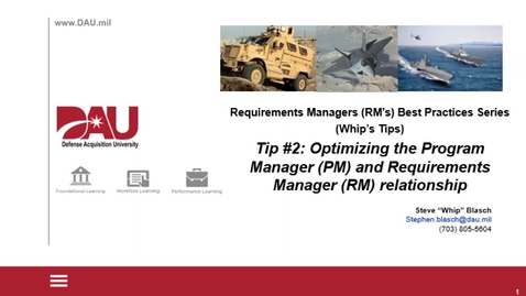 Thumbnail for entry Requirements Managers Best Practices Tip#2 Optimizing the RM PM Relationship