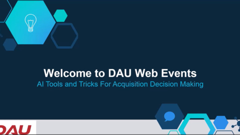 Thumbnail for AI Tools and Tricks For Acquisition Decision Making 4.16.25