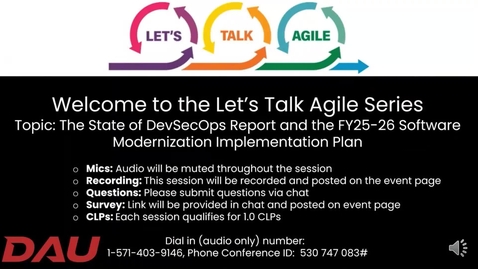 Thumbnail for Let’s Talk Agile The State of DevSecOps Report and the FY25-26 Software Modernization Implementation Plan