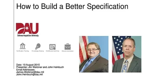 Thumbnail for entry How to Build a Better Specification
