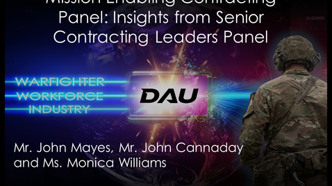 Thumbnail for 2024 Day 1 Session 06 - Mission Enabling Contracting Panel