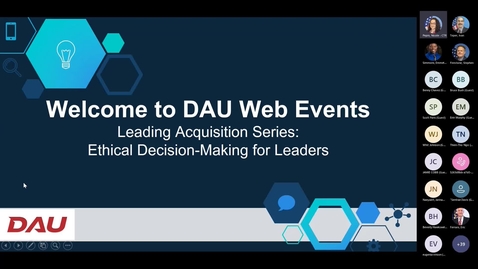 Thumbnail for Leading Acquisition Series Ethical Decision-Making for Leaders 08.03.22