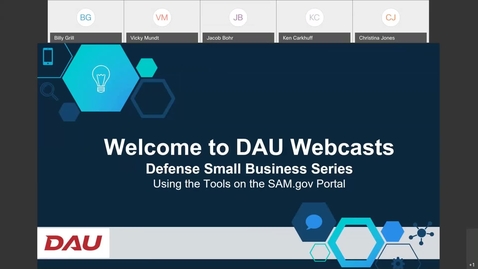 Thumbnail for entry Defense Small Business Series: Using the Tools on the SAM.gov Portal 6.16.21