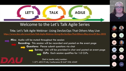 Thumbnail for entry Let’s Talk Agile Webinar_  Using DevSecOps That Others May Live-20221207