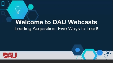 Thumbnail for entry Leading Acquisition Five Ways to Lead 10.7.20