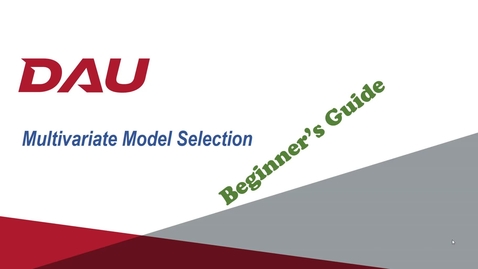 Thumbnail for Multivariate Model Selection