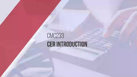 Thumbnail for CER Video 1 (Edit CCM)