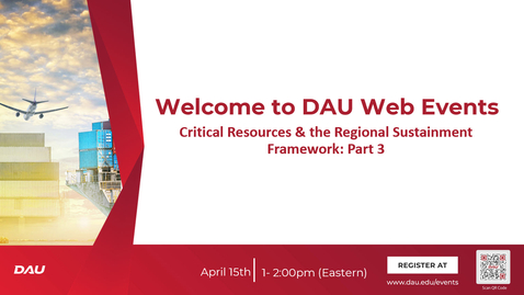 Thumbnail for Critical Resources &amp; the Regional Sustainment Framework: Part 3