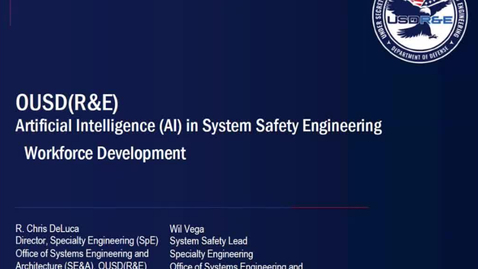 Thumbnail for entry Artificial Intelligence (AI) in System Safety (AI SS) Engineering 8.23.23
