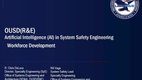 Thumbnail for Artificial Intelligence (AI) in System Safety (AI SS) Engineering 8.23.23