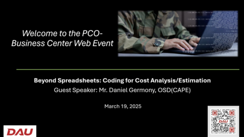 Thumbnail for Beyond Spreadsheets: Coding for Cost Analysis/Estimation