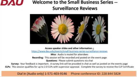 Thumbnail for Small Business Series -- Surveillance Reviews