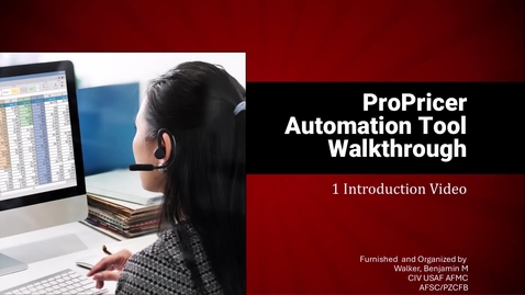 Thumbnail for ProPricer Automation Tool (PPAT) Walkthrough - 1 Introduction Video (1 of 9)