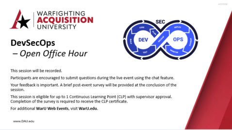 Thumbnail for DevSecOps Open Office Hour