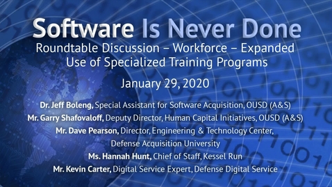 Thumbnail for Adaptive Acquisition Framework: Software Workforce Training and Development
