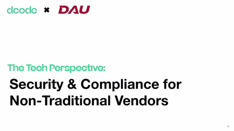 Thumbnail for Security And Compliance For Non-Traditional Defense Contractors
