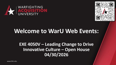 Thumbnail for EXE 4050V - Leading Change To Drive Innovative Culture - 4/30/2026 Open House-
