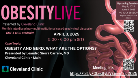 Thumbnail for ObesityLIVE - April 3, 2025
