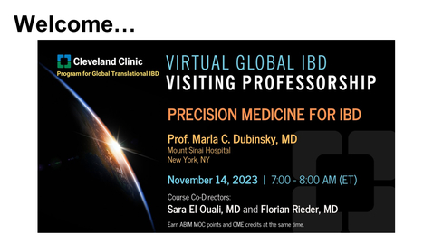 Thumbnail for Virtual Global IBD Visiting Professorship - Nov. 14, 2023
