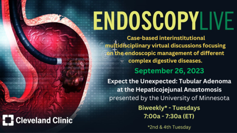 Thumbnail for EndoscopyLIVE - Sept. 26, 2023