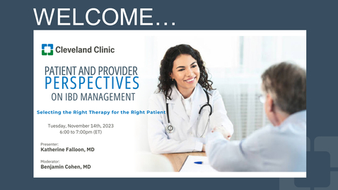 Thumbnail for Patient and Provider Perspectives on IBD Management - Nov. 14, 2023
