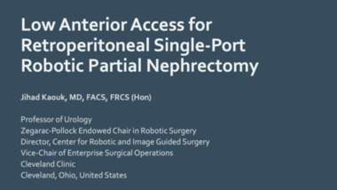 Low Anterior Access in Single-Port Robotic Surgery Low Anterior Access in Single-Port Robotic Surgery