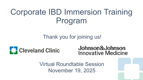 Thumbnail for Corporate IBD Immersion Training Program - Nov. 19, 2025